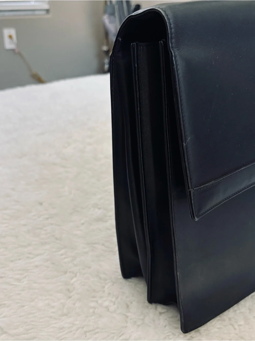 Dunhill Vintage Black Leather Unisex Attache/Business Bag
